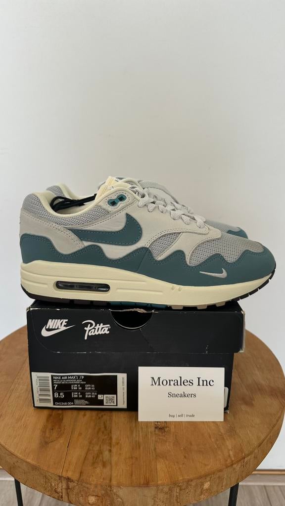 Nike Air Max 1 Patta Waves Noise Aqua (2021) EU 40 nieuw, Kleding | Heren, Ophalen of Verzenden, Nieuw, Overige kleuren