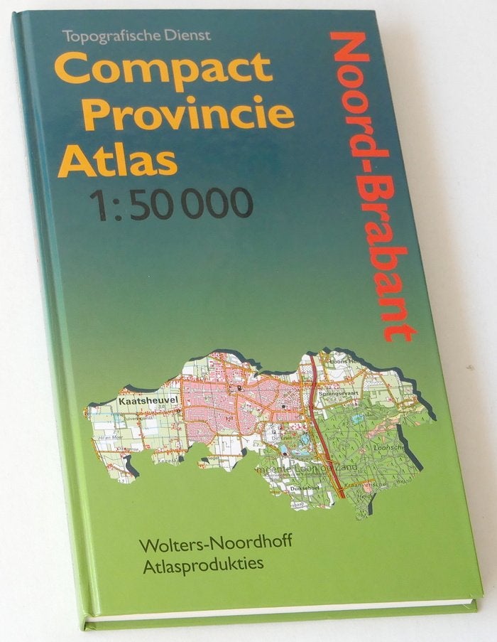 Compact Provincie Atlas Noord-Brabant 1:50000, Ophalen of Verzenden, 1800 tot 2000, Landkaart, Zo goed als nieuw