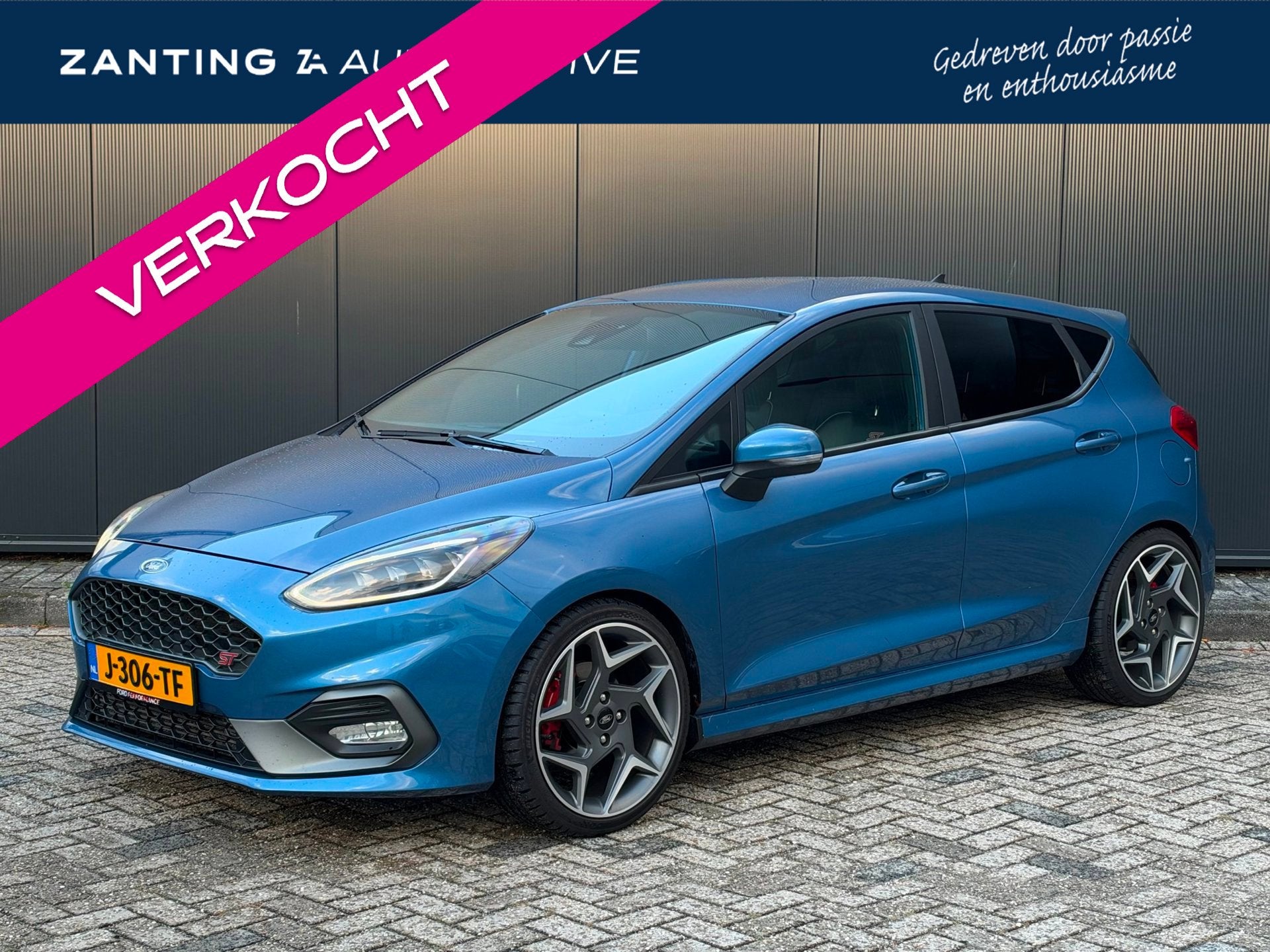 Ford Fiesta 1.5 E.B. ST-3 | Origineel Nederlands | Milltek |, Auto's, Voorwielaandrijving, Dealer onderhouden, Gebruikt, Blauw