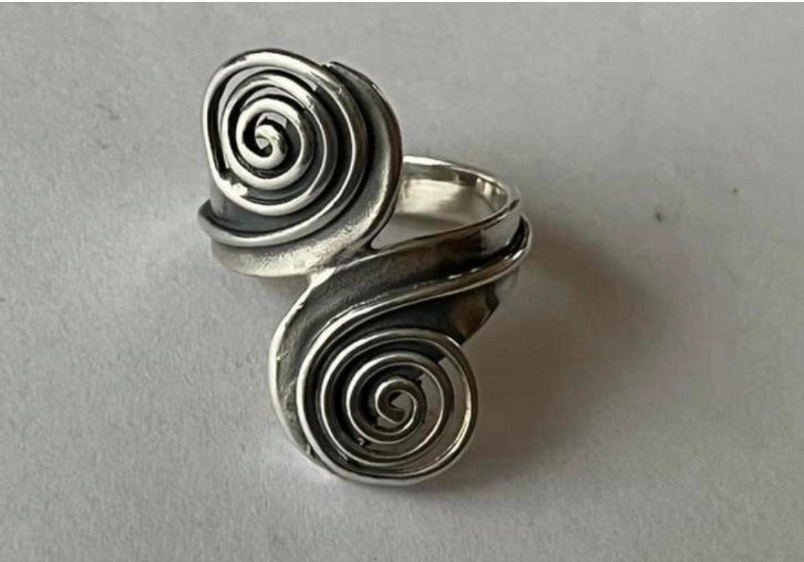 Fraaie aparte  zilveren ring, Sieraden, Tassen en Uiterlijk, Ringen, Verzenden, Dame, Zilver, Kleiner dan 17
