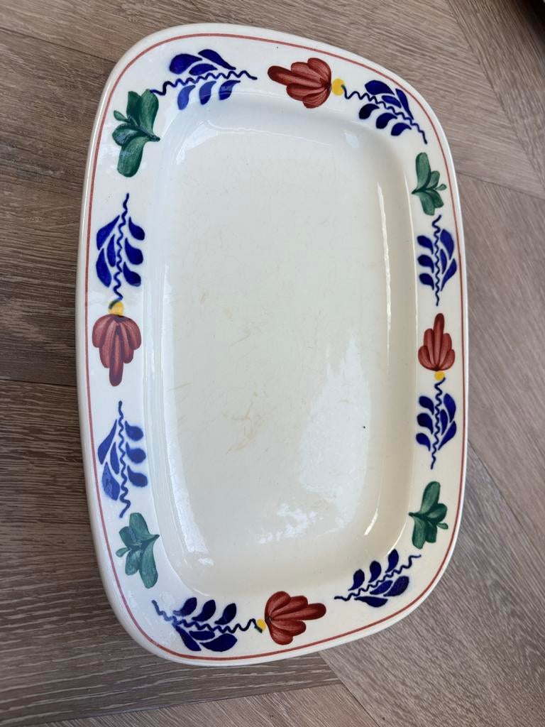 Boerenbont schaal, Gebruikt, Ophalen of Verzenden, Schaal of Schalen, Aardewerk