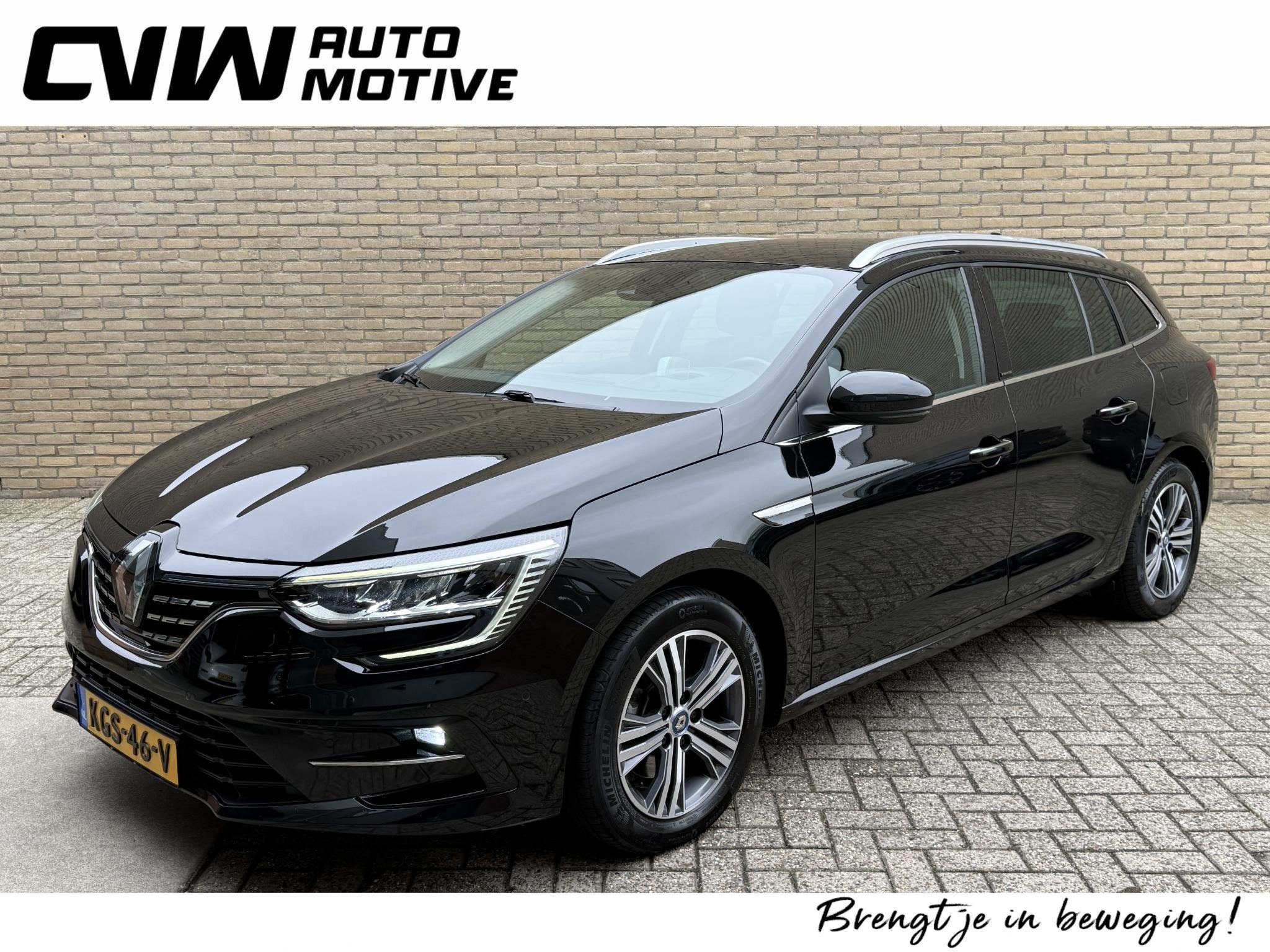 Renault Mégane 1.6 E-Tech Plug-In Hybrid 160 Intens | Leder, Auto's, Renault, Gebruikt, 4 cilinders, Zwart, Hybride Elektrisch/Benzine