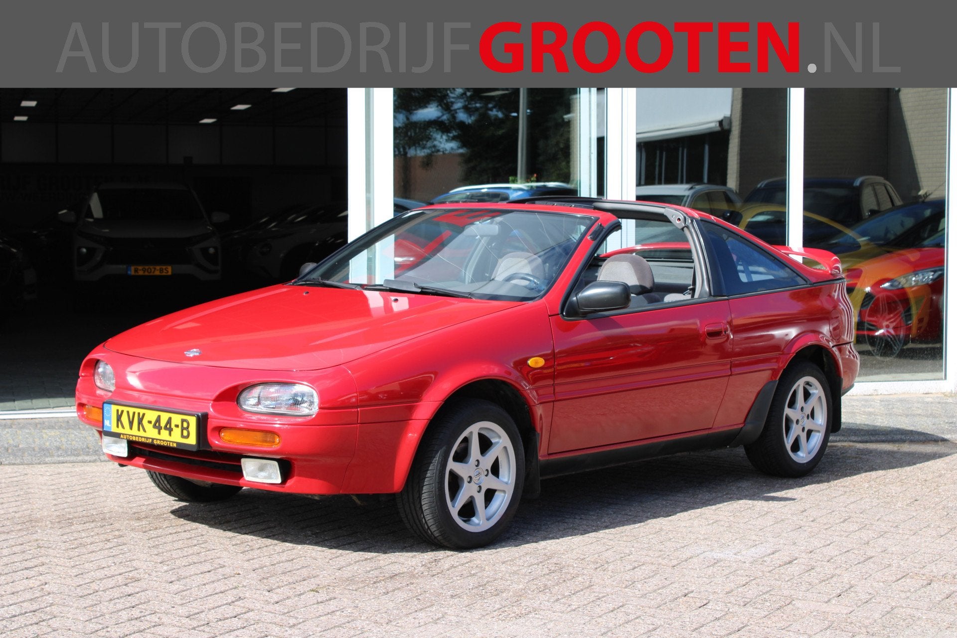 Nissan 100NX 1.6 Sail//Targa//78.999km//Zeer nette auto!, Auto's, Voorwielaandrijving, Stof, Cabriolet, 4 stoelen