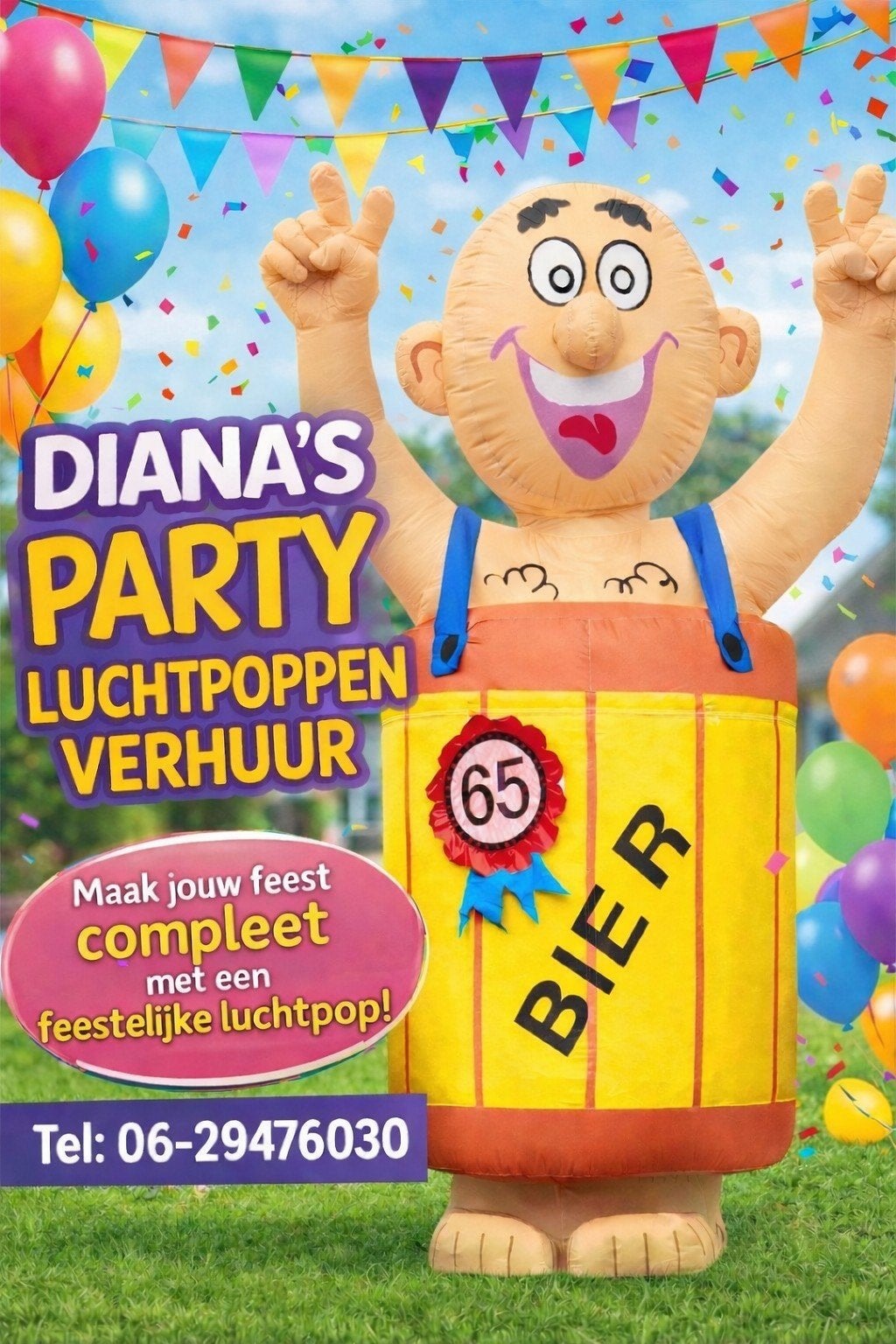 Abrahampop in Biervat te huur in Leiderdorp, Ophalen, Nieuw, Abraham of Sarah