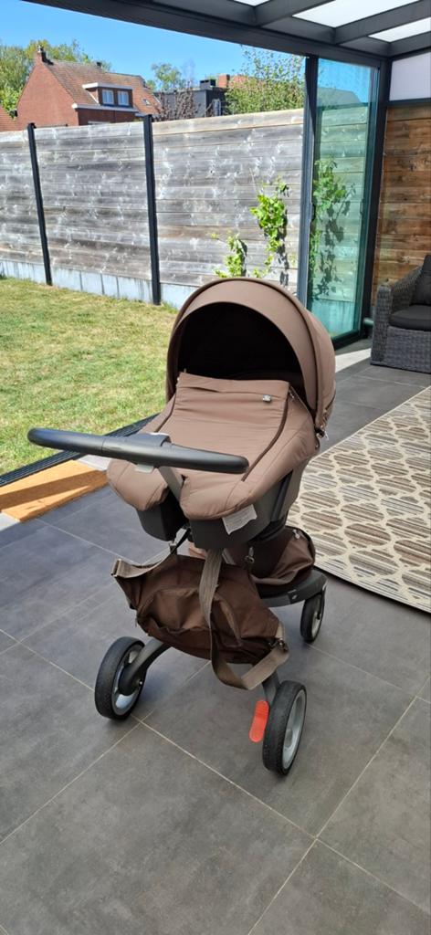 Stokke Xplory Complete Set - Bruin - incl. Accessoires, Kinderen en Baby's, Kinderwagens en Combinaties, Ophalen, Zo goed als nieuw
