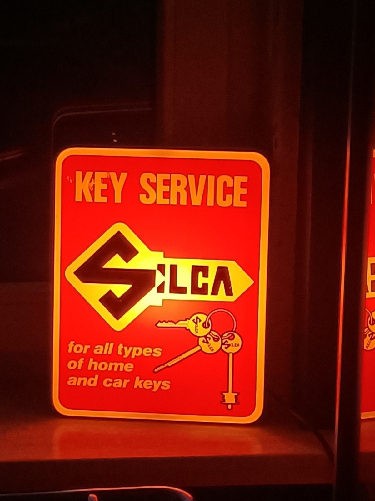 Silca Sleutels Lichtbak - Key Service Reclame, Antiek en Kunst, Ophalen of Verzenden