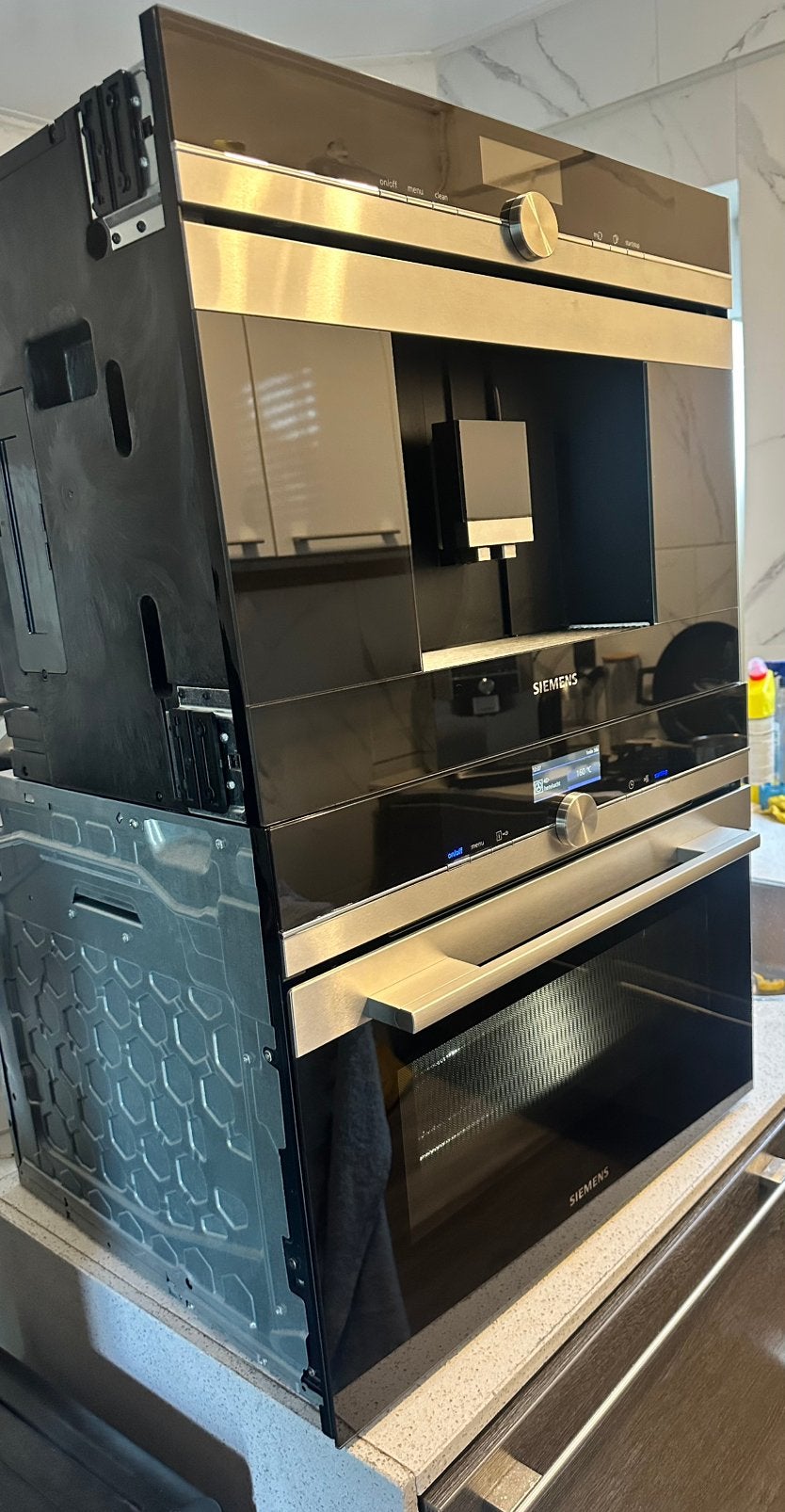 Set Simens inbouw combioven magnetron en koffiezetapparaat, Ophalen, Zo goed als nieuw
