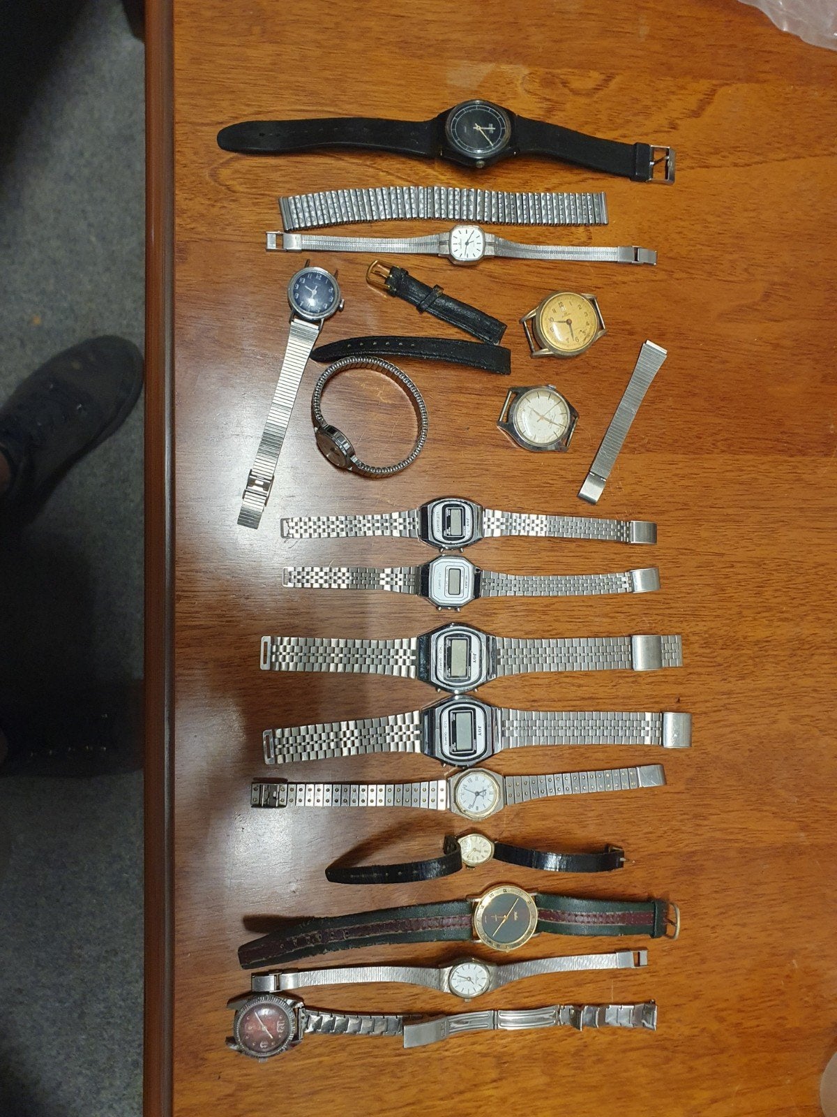 diverse horloges in 1 koop, Ophalen of Verzenden, Overige materialen, Overige merken, 1960 of later