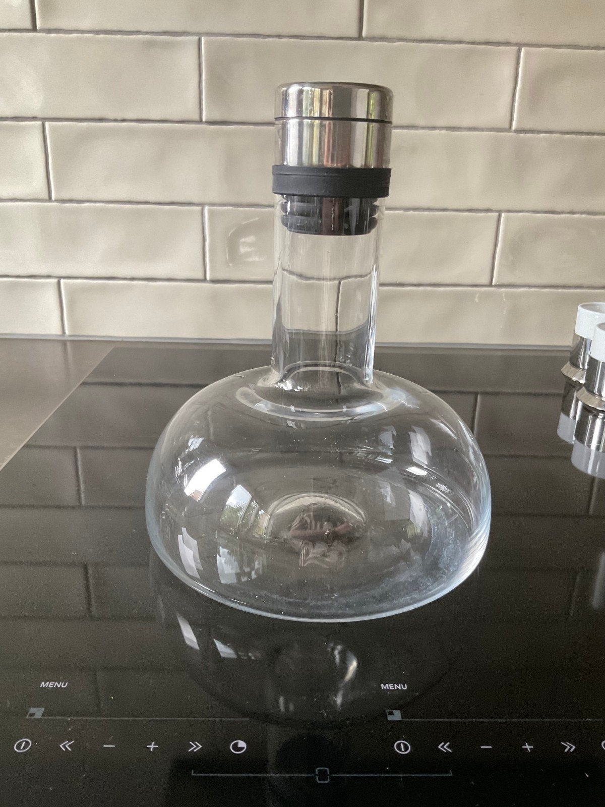 MENU Norm wijn decanteerkaraf met glas en rvs dop, Ophalen of Verzenden