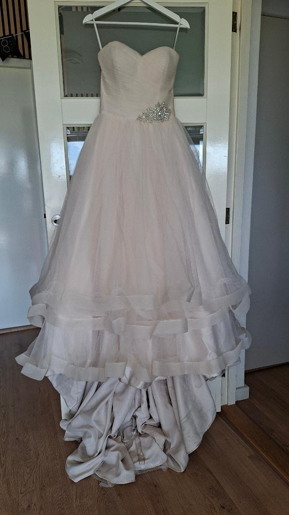 Sincerity 3890 trouwjurk, Kleding | Dames, Trouwkleding en Trouwaccessoires, Zo goed als nieuw, Trouwjurk, Roze, Ophalen of Verzenden