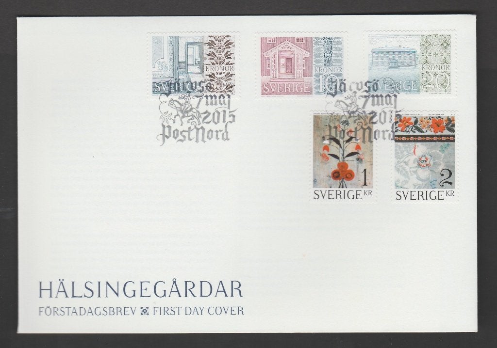 Zweden - FDC - Michelnr 3057-3061 - landhuizen, Verzenden, Zweden, Postfris