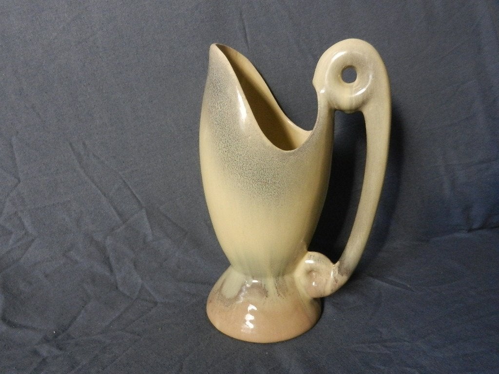 Aardewerk kan met hoog oor, Katwijk Klinkenberg h. 26,1 cm., Antiek en Kunst, Ophalen of Verzenden