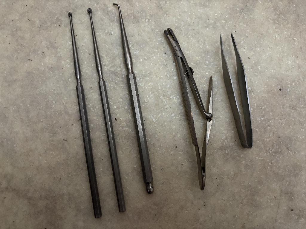 Verzameling oogarts instrumenten, Antiek en Kunst, Antiek | Gereedschap en Instrumenten, Ophalen of Verzenden
