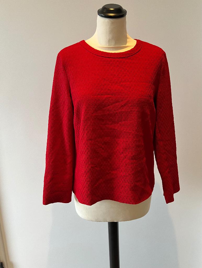 Nieuw rood wafelstof blouse trui shirt Vanilia S M 36 38, Kleding | Dames, Vanilia, Ophalen of Verzenden, Zo goed als nieuw, Maat 36 (S)