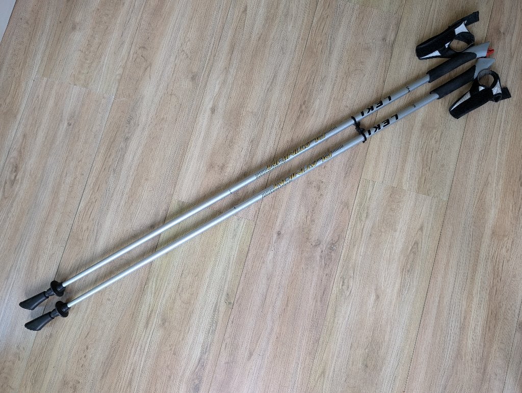 Leki Platinum Carbon 115cm wandelstokken, Sport en Fitness, Bergsport en Wandelen, Ophalen, Zo goed als nieuw, Wandelstok