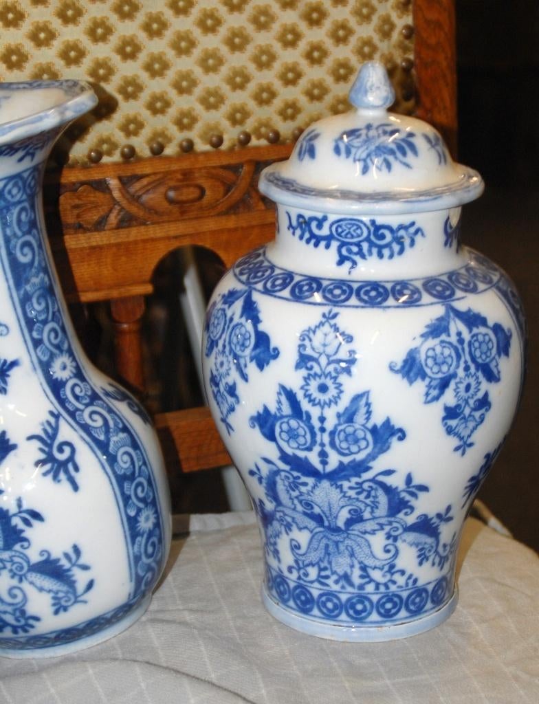 Kast stel van 5 vazen puntgaaf en mooi, Antiek en Kunst, Ophalen of Verzenden