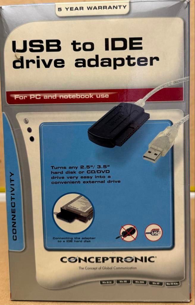 USB naar IDE Drive Adapter voor PC en Notebook, Ophalen of Verzenden, Nieuw