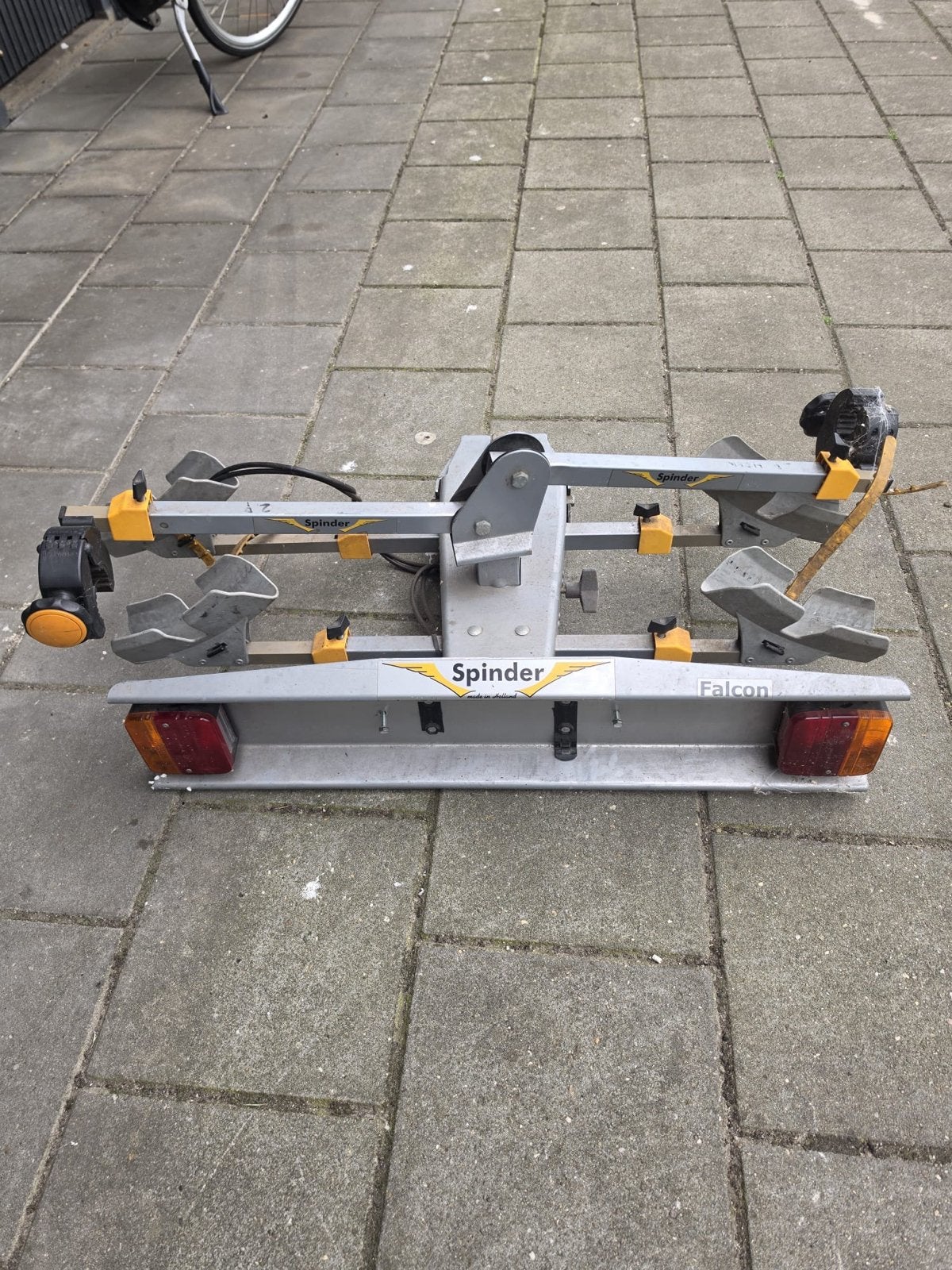 Spinder Falcon Trekhaak Fietsendrager voor 2 fietsen, Ophalen, 2 fietsen, Gebruikt, Trekhaakdrager