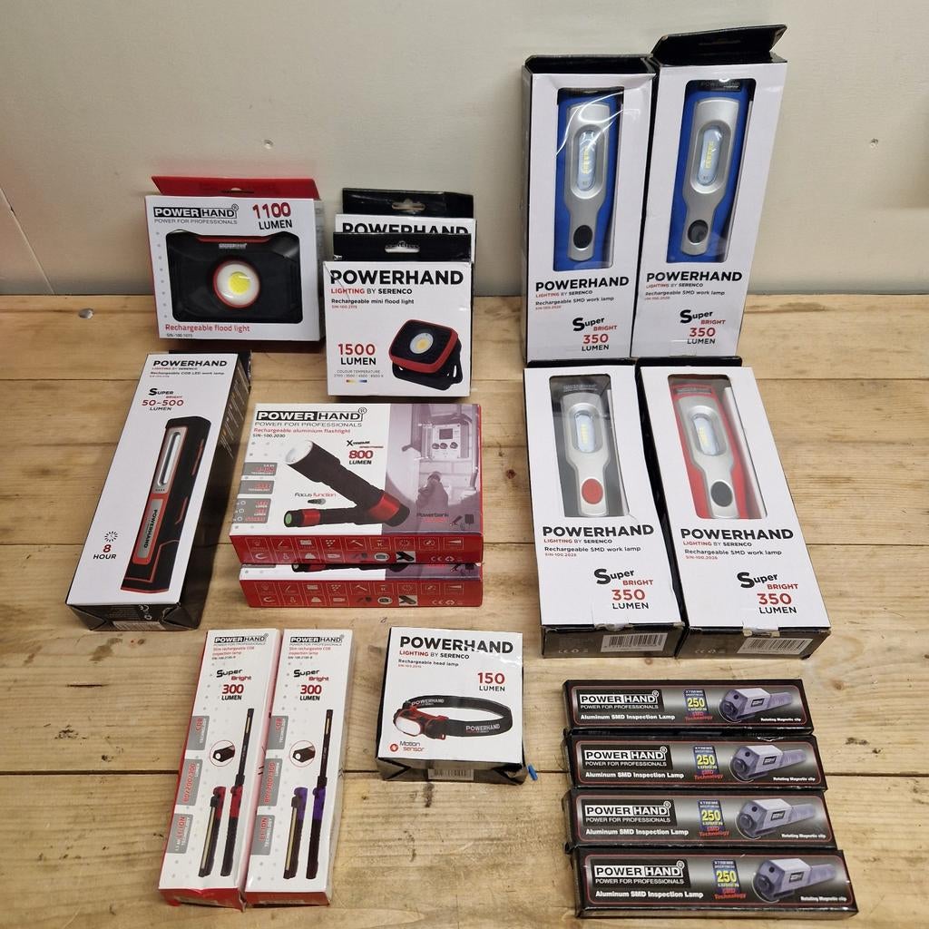 ⚡️ Nieuwe Powerhand accu zaklamp/ looplamp / schijwerper, Ophalen of Verzenden, Nieuw, Accu