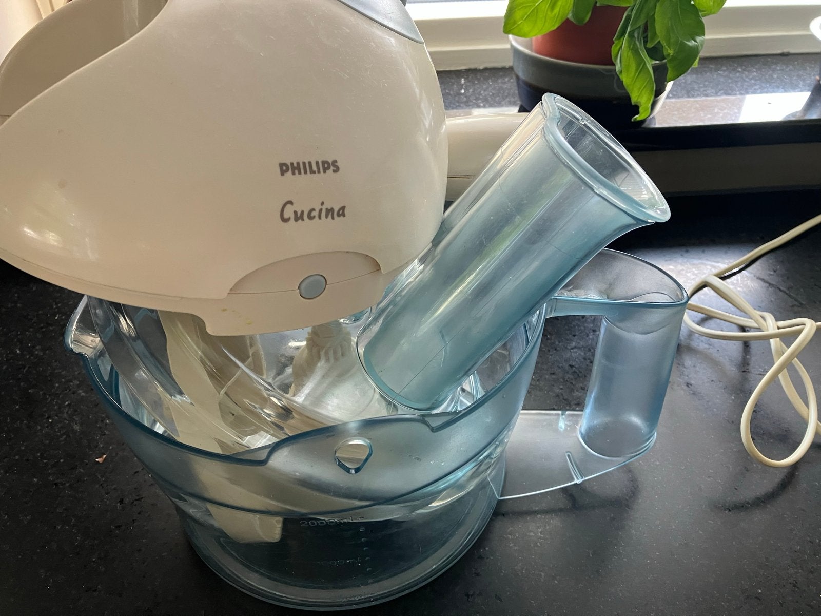 Philips Cucina Foodprocessor met diverse accessoires, Witgoed en Apparatuur, Gebruikt, 1 tot 2 liter, Ophalen of Verzenden, Vaatwasserbestendig