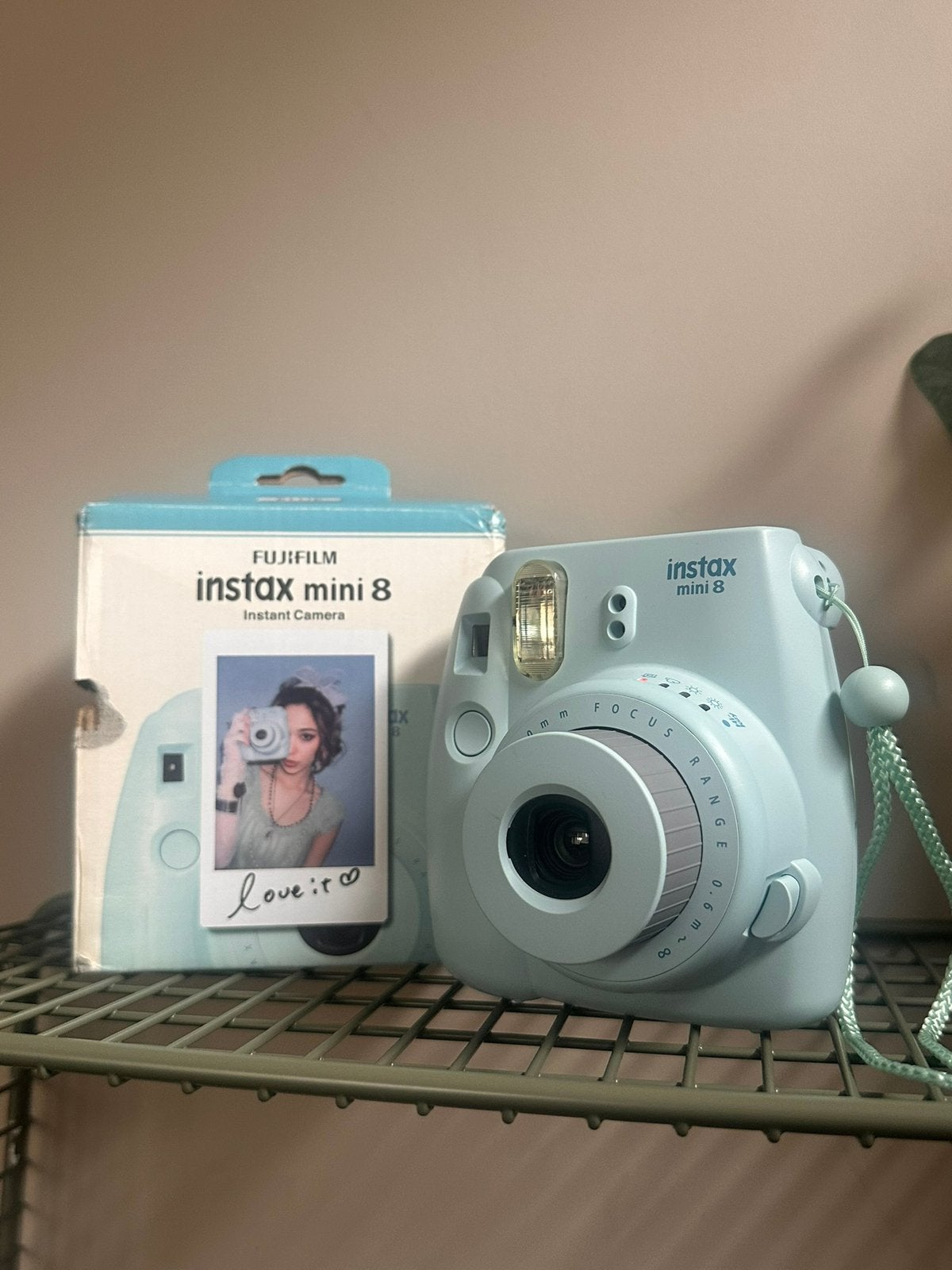 Fujifilm instax mini 8 blauw, Audio, Tv en Foto, Ophalen of Verzenden, Zo goed als nieuw, Polaroid, Fuji