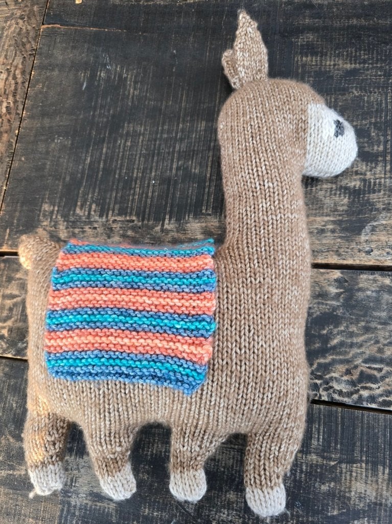 Handgebreide knuffel Lama, Ophalen of Verzenden, Nieuw, Overige typen, Handgemaakt