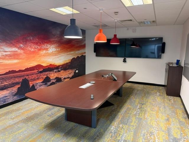 Tafel/vergadertafel met stopcontact 363x136xH74 cm,1st, 136 cm, Gebruikt, Spaanplaat of MDF, Bruin