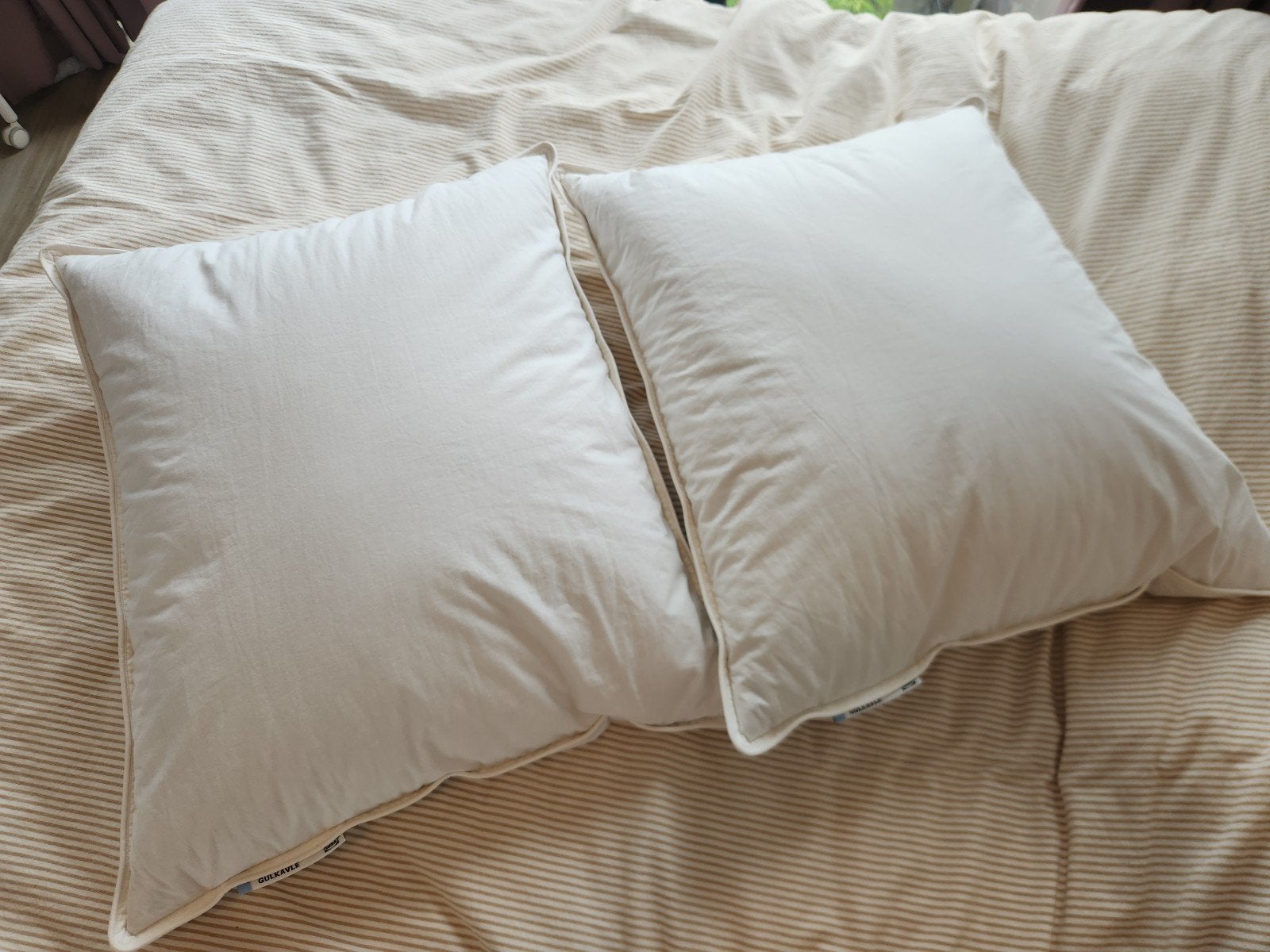 IKEA GULKAVLE Kussen, laag, 60x70 cm - Dons & Veren, Ophalen, Eenpersoons, Wit, Kussen