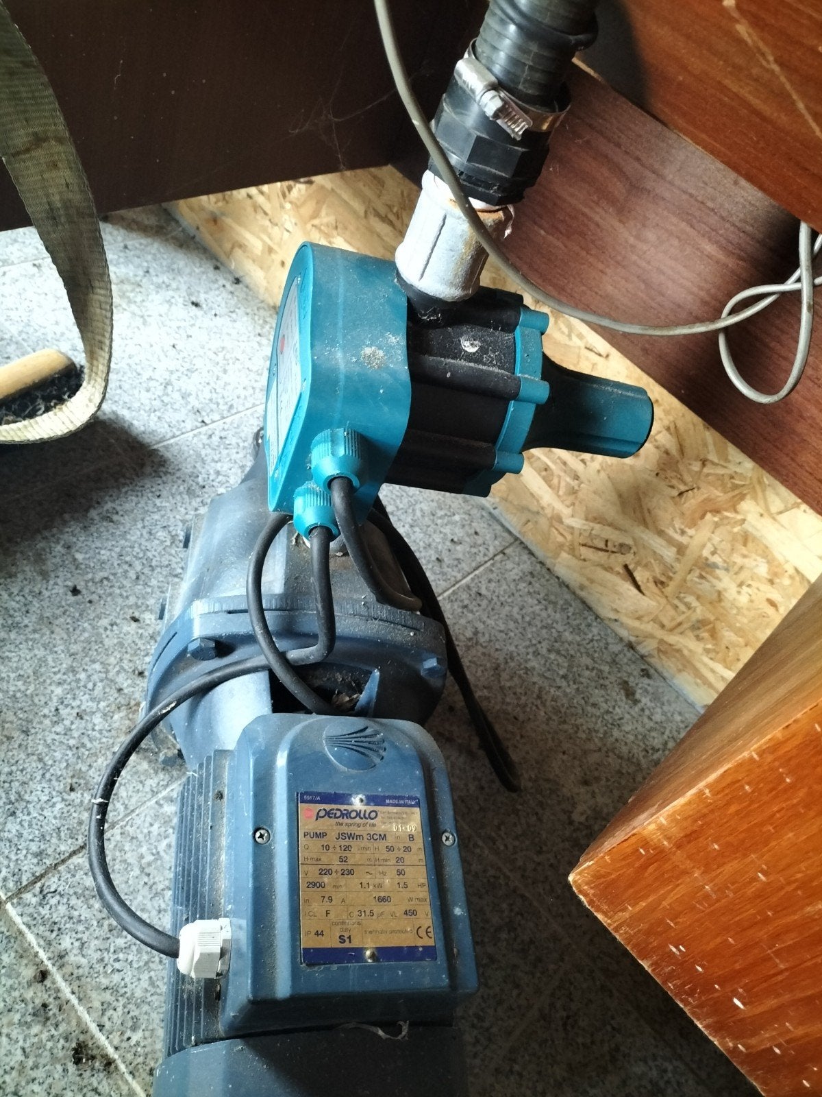 Pedrollo JSWm 3CM Hydrofoorpomp met LEO PS-04A Schakelaar, Ophalen, Gebruikt, Elektrisch, Hydrofoorpomp