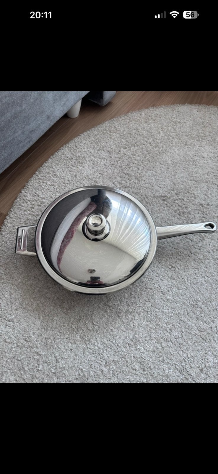 RVS steelpan met deksel – simtronic, Overige typen, Ophalen of Verzenden, Zo goed als nieuw, Meerkleurig