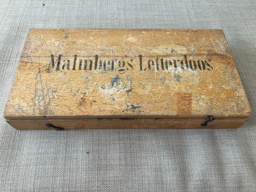 Vintage Malmberg's Letterdoos - Educatief Speelgoed, Ophalen