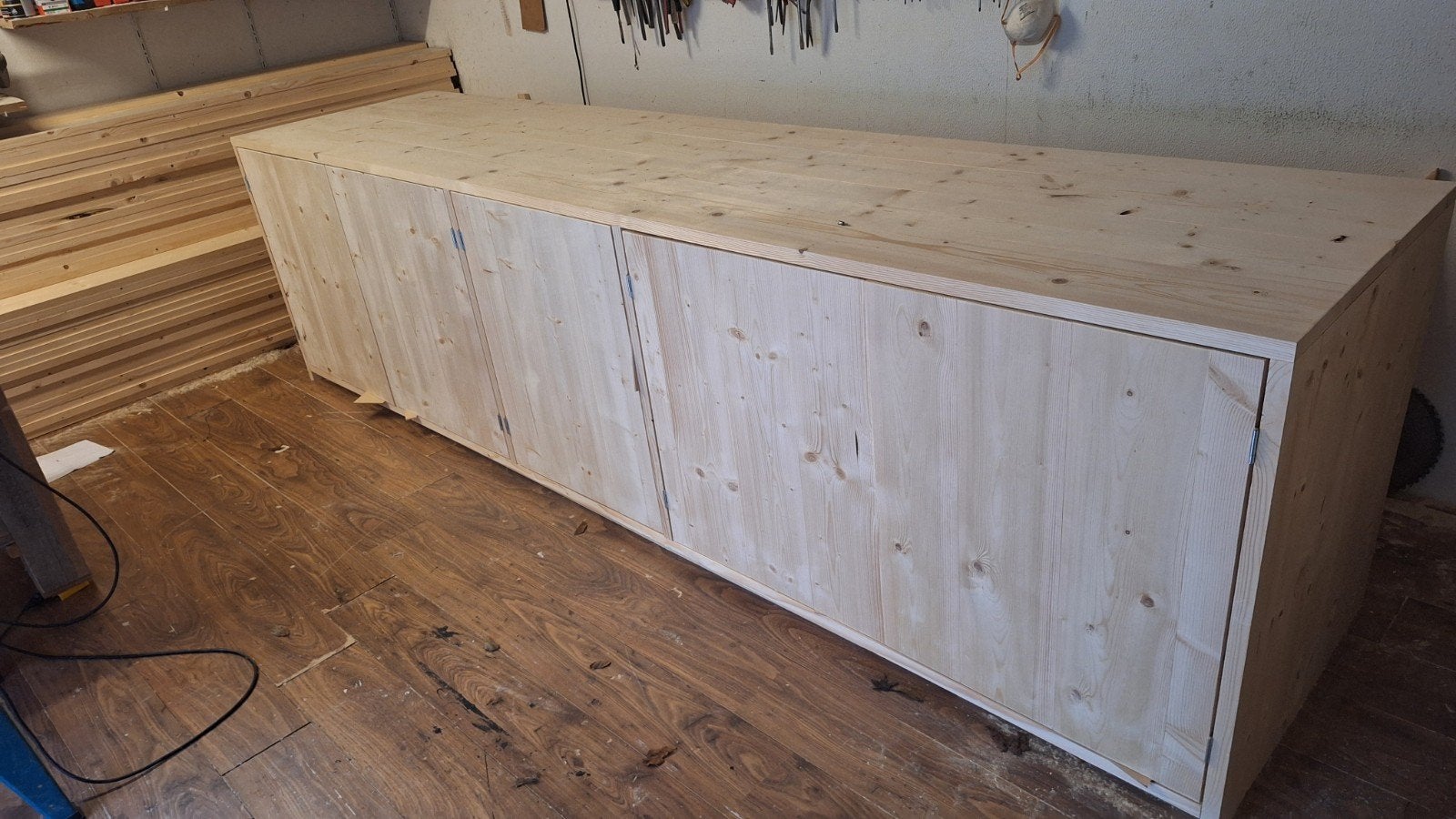 Keukenblok van terug gedroogd en geschaafd steigerhout, Huis en Inrichting, Keuken | Keukenelementen, Ophalen, Nieuw