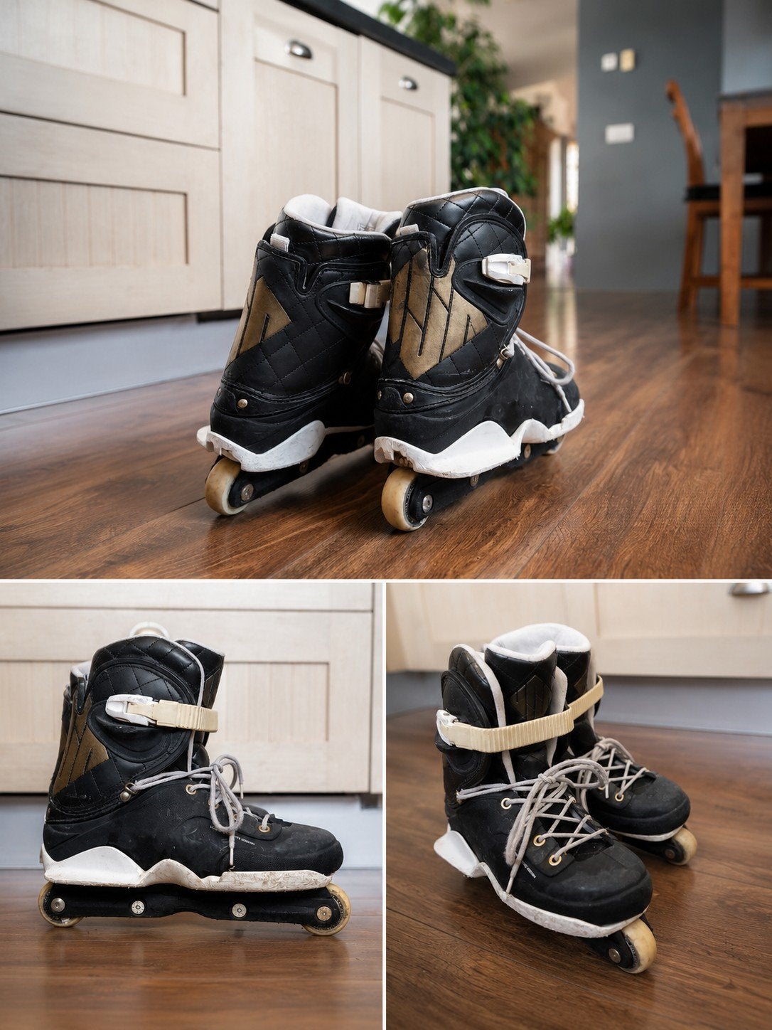 Usd Aggressive Inline Skates - Zwart/Goud maat 42, Ophalen, Gebruikt