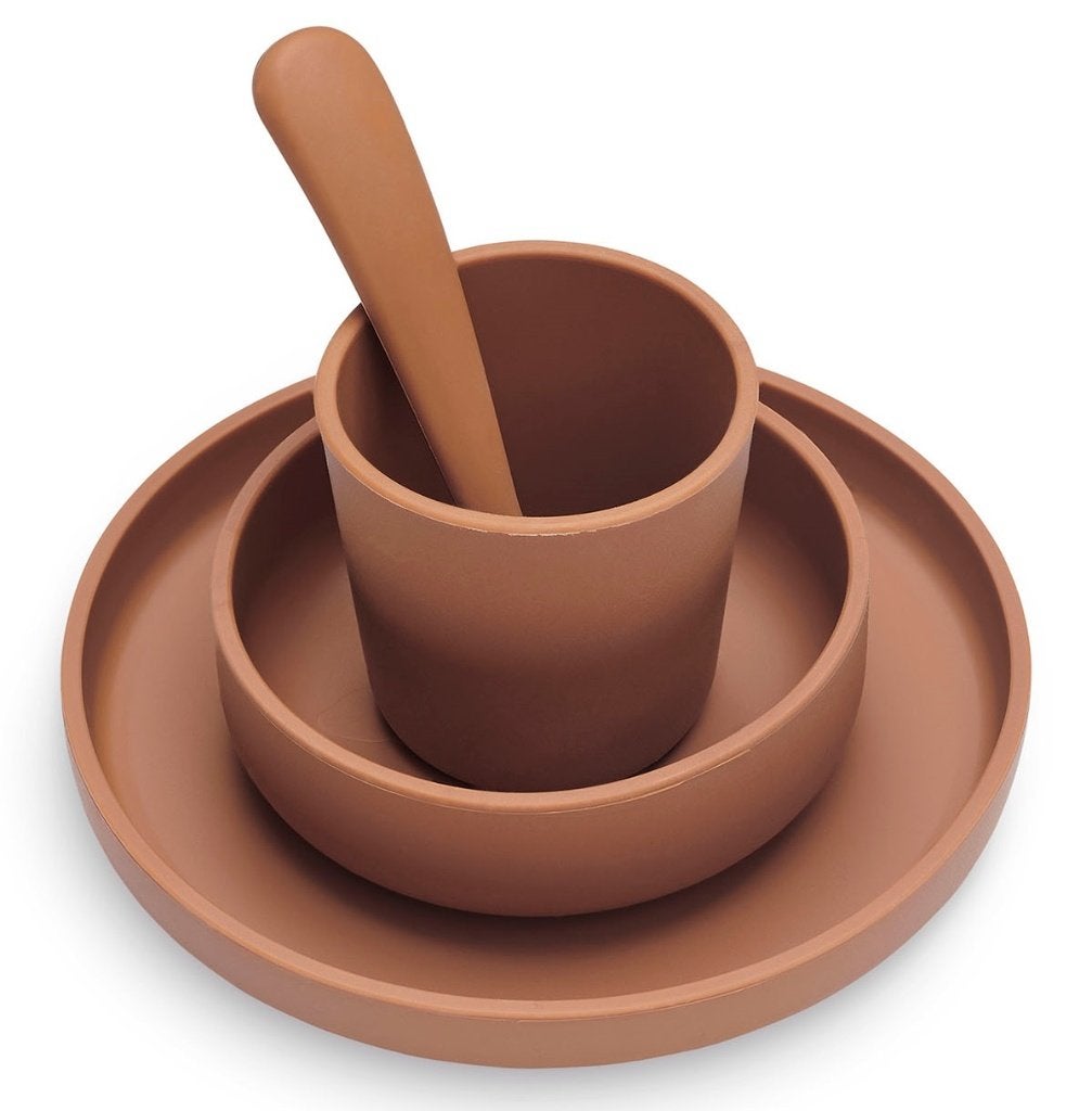 Siliconen Kinderservies Caramel (4-delig) Jollein, Diepstroeten 1 9405 TK Assen, Overige typen, Ophalen of Verzenden, Klantenservice@jollein.com