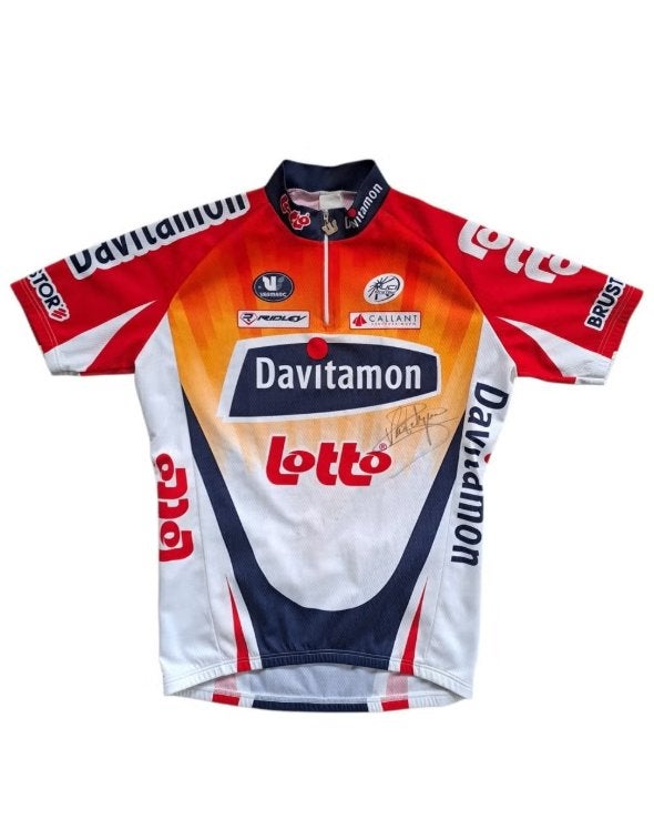 Wielershirt Davitamon Lotto 2005, Fietsen en Brommers, Fietsaccessoires | Fietskleding, Gebruikt, Bovenkleding, Heren, M
