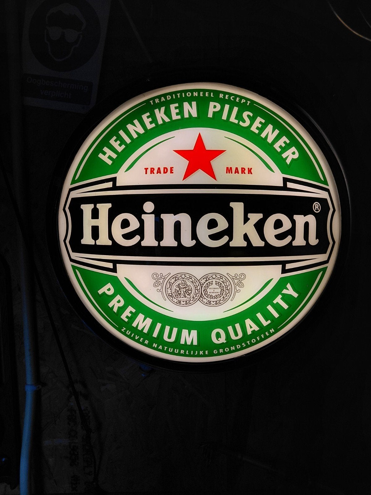 heineken lichtbak, Verzamelen, Ophalen of Verzenden, Gebruikt, Reclamebord, Plaat of Schild, Heineken