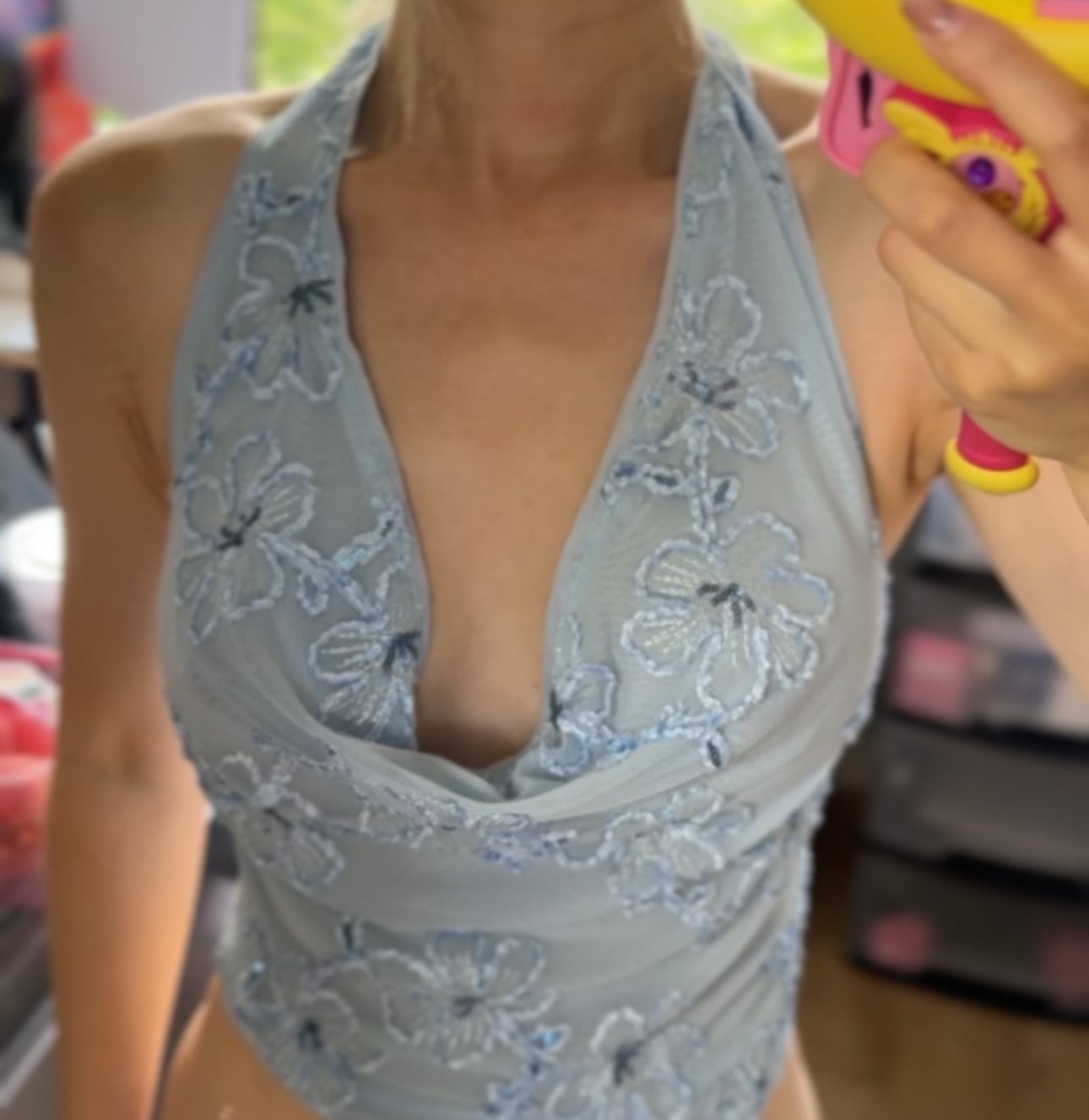Floral top, Ophalen of Verzenden, Nieuw, Maat 34 (XS) of kleiner, Zonder mouw
