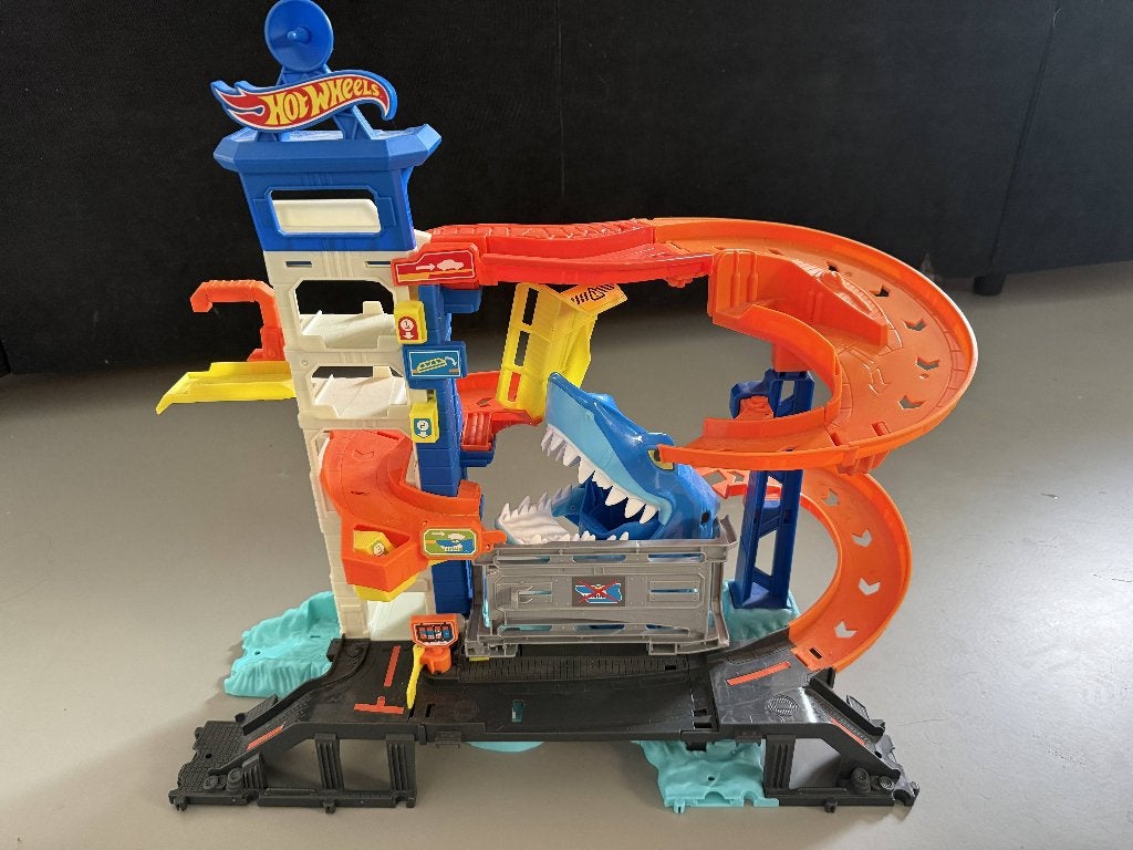 Hot Wheels baan haai, Ophalen, Racebaan, Zo goed als nieuw, Hot Wheels