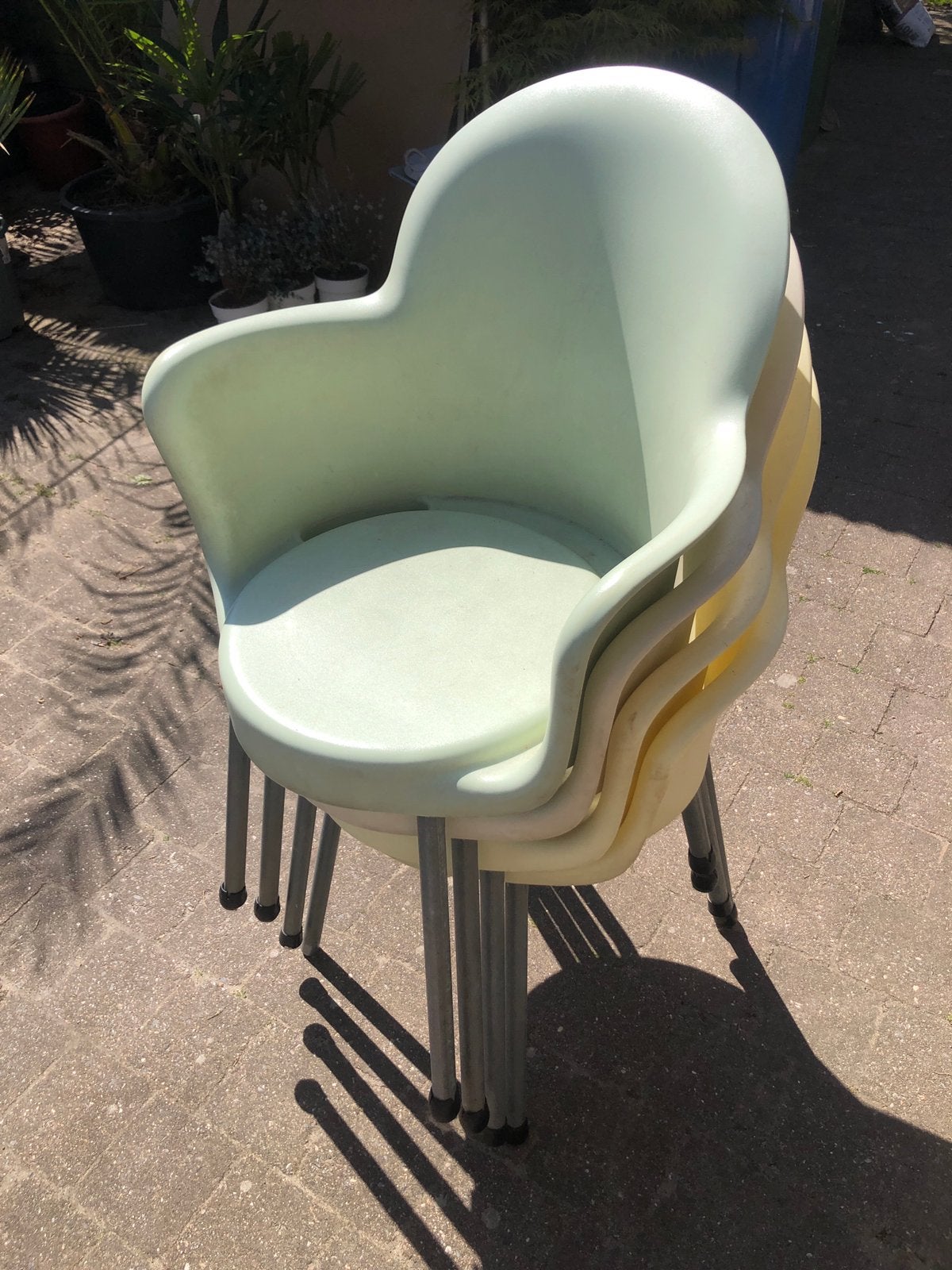 6 eetkamer design stoelen, Huis en Inrichting, Stoelen, Ophalen, Zo goed als nieuw, Bruin, Vijf, Zes of meer stoelen