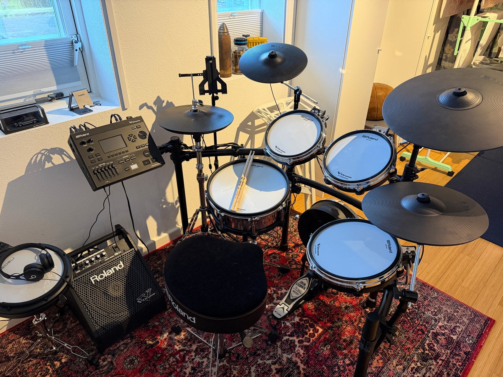 Roland TD-516 V-DRUMS - inclusief accesoires - zgan, Ophalen, Zo goed als nieuw, Roland, Elektronisch