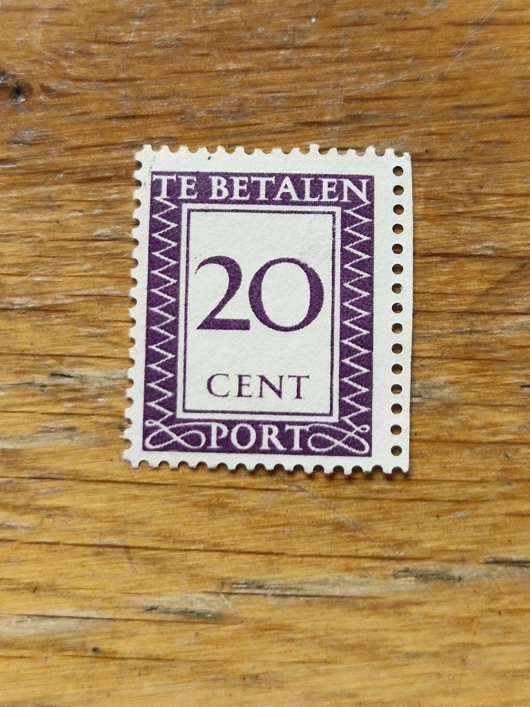 suriname licht gestempeld portzegel nr P42, Ophalen of Verzenden, Gestempeld