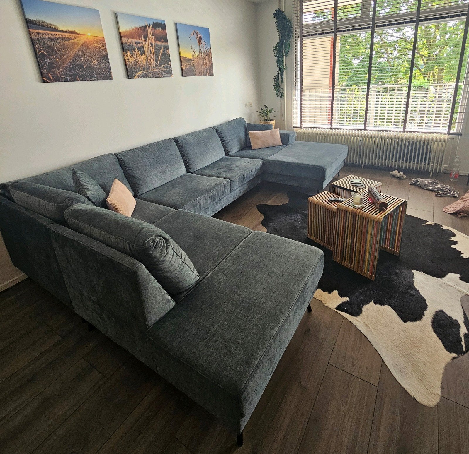 Luxe stoffen U-bank.