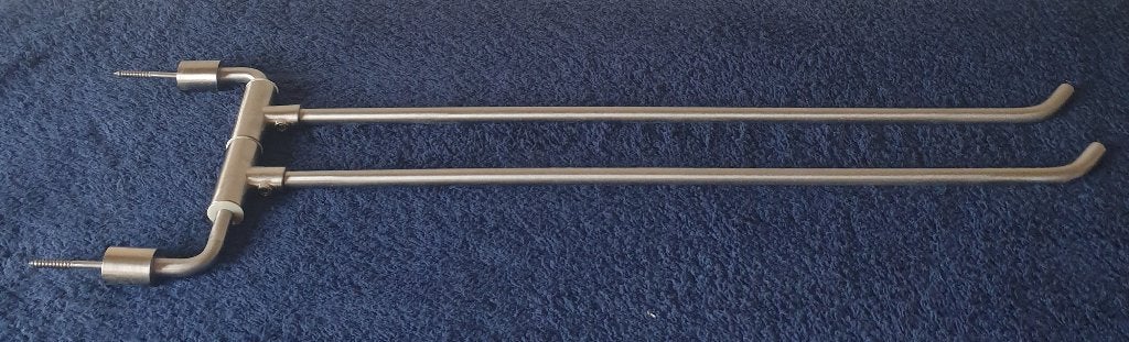 2-armig Handdoekenrek+Planchet geborsteld RVS Tiger Boston, Verzenden
