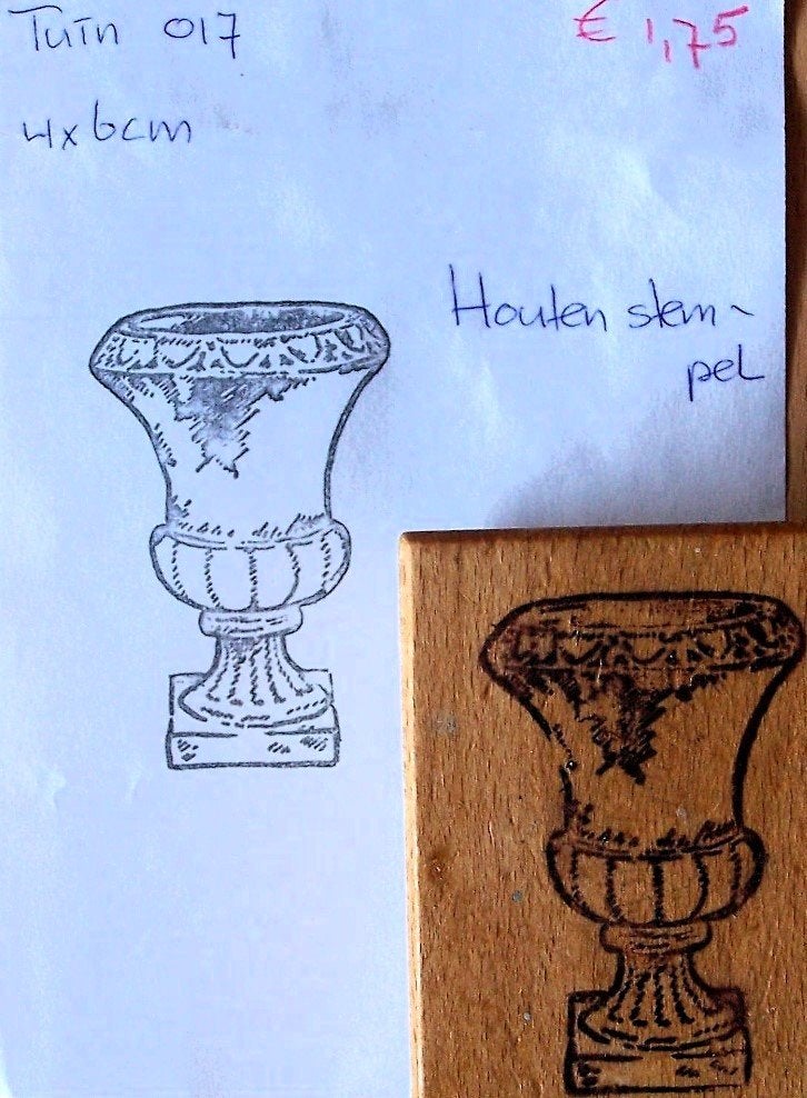 Tuin 017 Houten stempel, Hobby en Vrije tijd, Stempelen, Ophalen of Verzenden, Gebruikt, Houten stempel