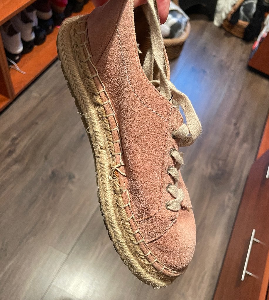 ZARA leren espadrilles ZGAN maat 36/37, Zara, Ophalen of Verzenden, Zo goed als nieuw, Espadrilles of Moccasins