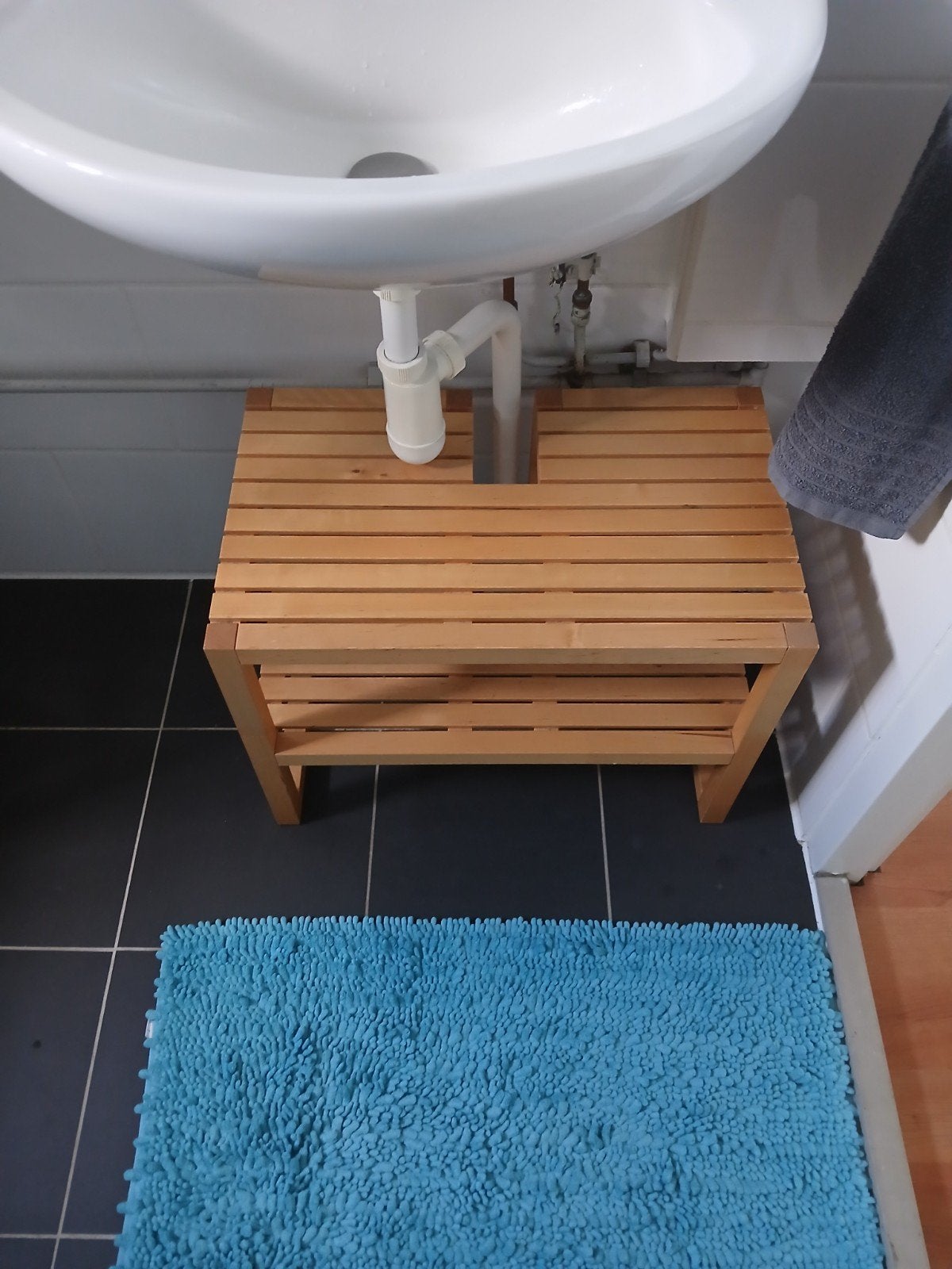 Bamboe wastafelonderkast, Ophalen, (Half)hoge kast, Minder dan 50 cm, Gebruikt
