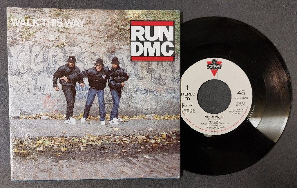 Run DMC VINYL SINGLE Walk This Way Aerosmith  1986, Cd's en Dvd's, Vinyl Singles, Gebruikt, Hiphop en Rap, Fotohoes, Verzenden