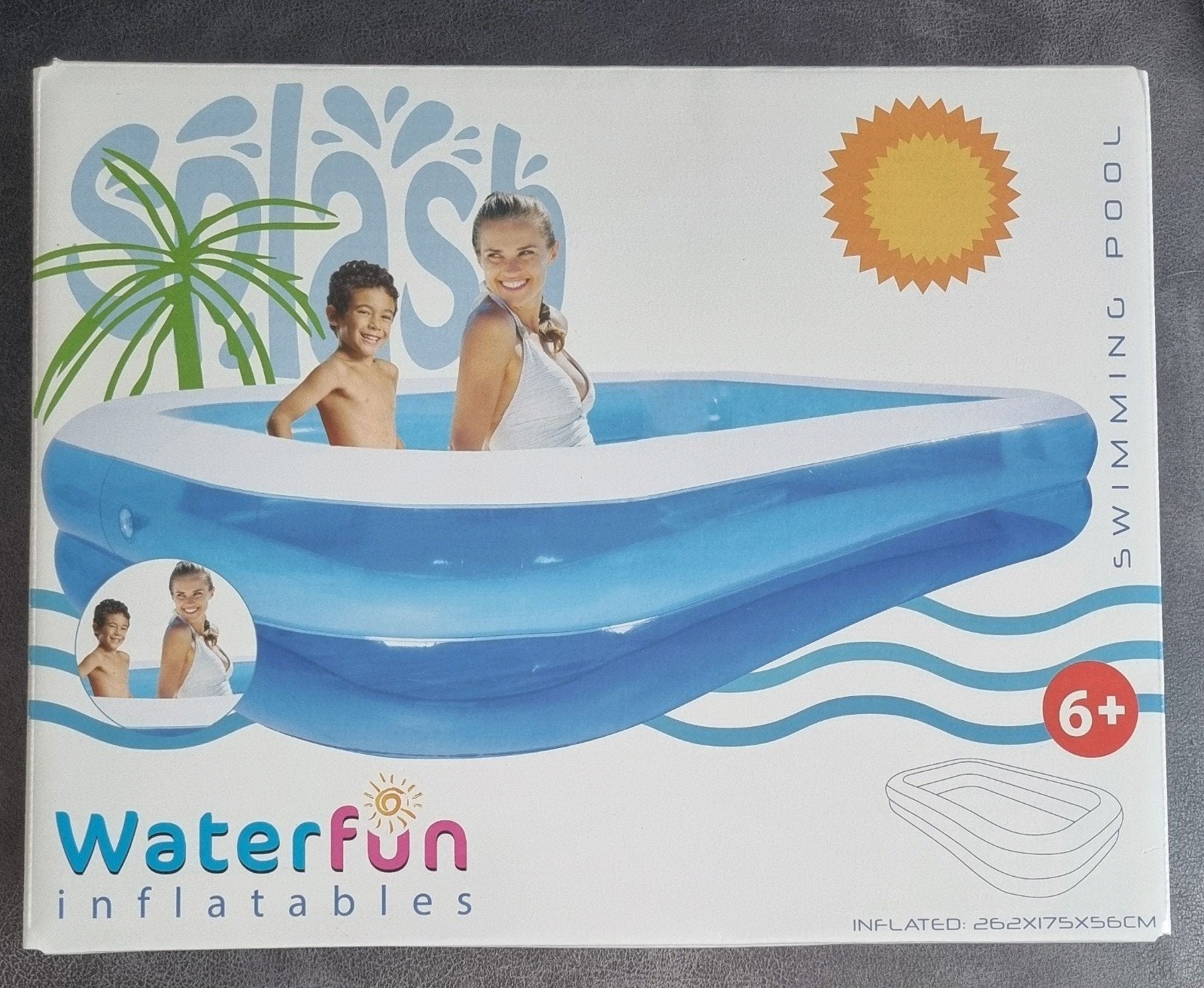 Waterfun Opblaaszwembad 262x175x56cm, Tuin en Terras, Zwembaden, Opblaaszwembad, Nieuw, Ophalen of Verzenden, 200 tot 400 cm
