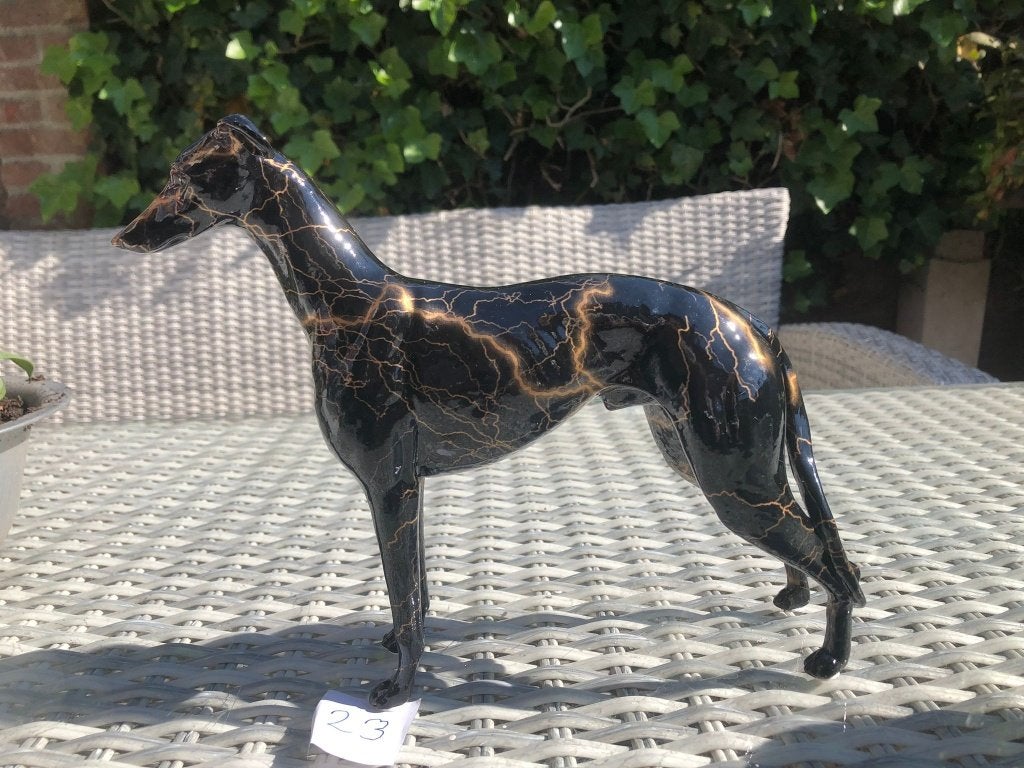 street windhond whippet hazewindhond zwart, Ophalen of Verzenden
