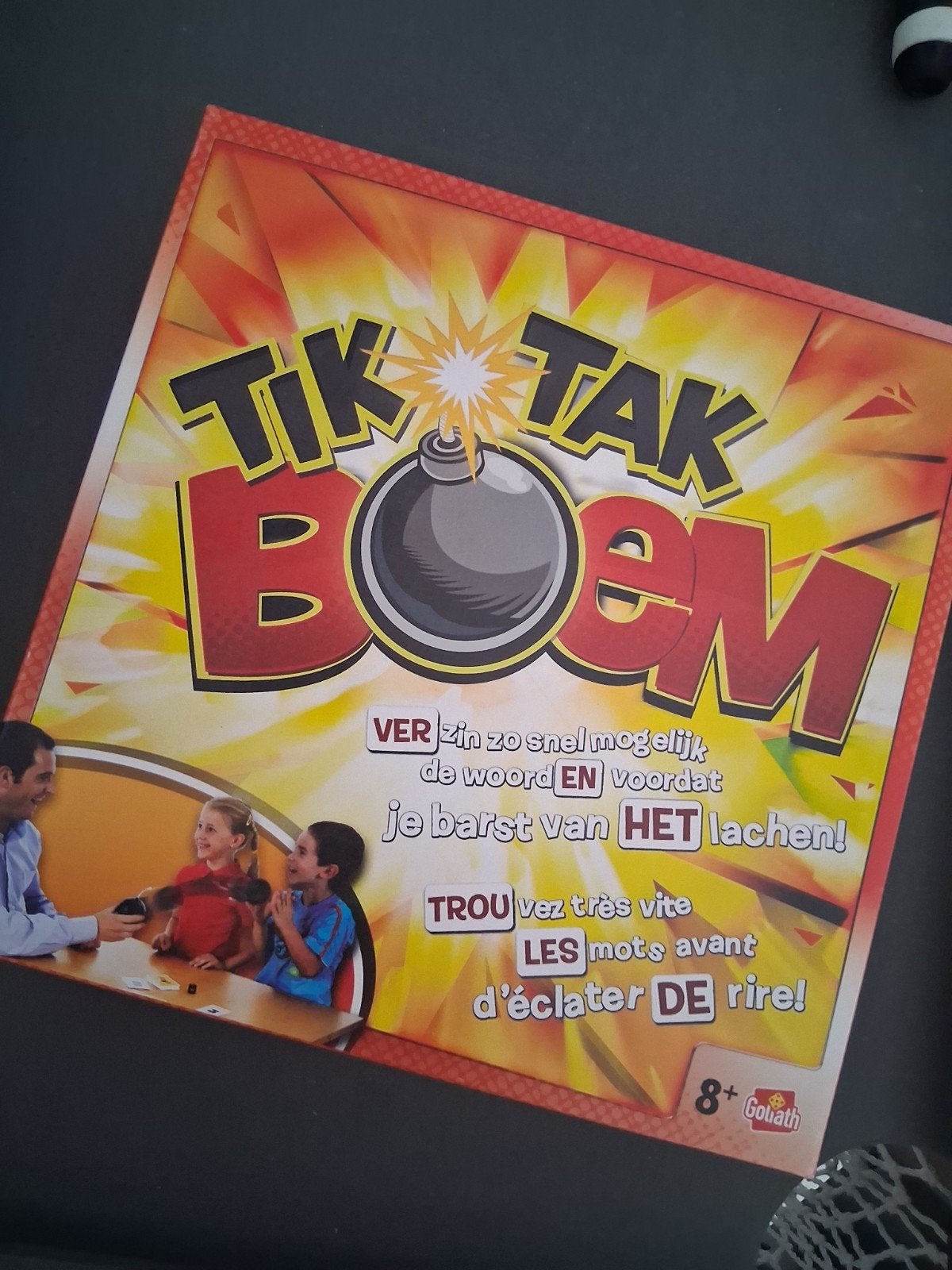 Tik Tak Boem - Het hilarische woordspel van Goliath, Drie of vier spelers, Ophalen of Verzenden, Zo goed als nieuw, Goliath